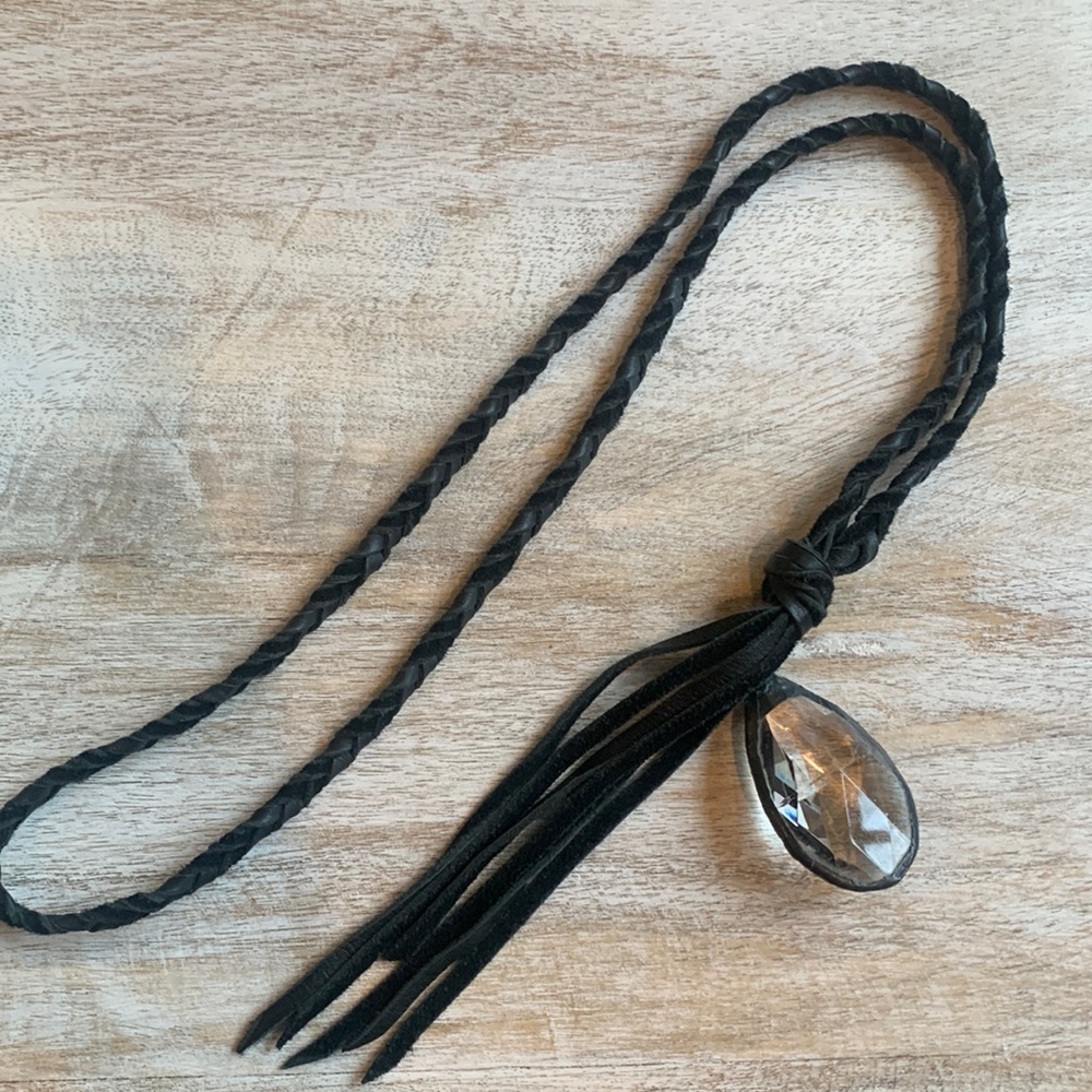 Black Leather Necklace